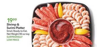 Publix Shrimp & surimi platter offer
