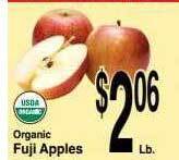Super Saver Usda organic fuji apples offer