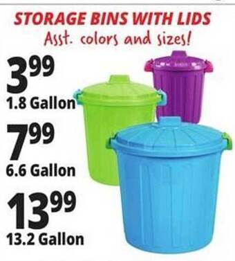 Ocean State Job Lot Storage bins with lids offer