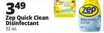 Ocean State Job Lot Zep quick clean disinfectant offer