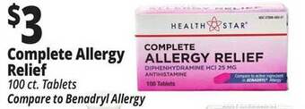 Ocean State Job Lot Complete allergy relief offer
