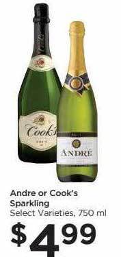 Food 4 Less Andre or cook's sparkling offer