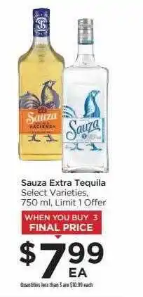 Food 4 Less Sauza extra tequila offer