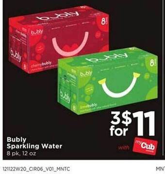 Cub Foods Bubly sparkling water offer