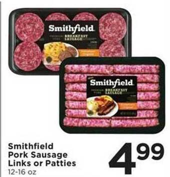 Cub Foods Smithfield pork sausage links or patties offer