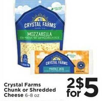 Cub Foods Crystal farms chunk or shredded cheese offer