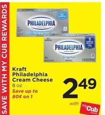 Cub Foods Kraft philadelphia cream cheese offer