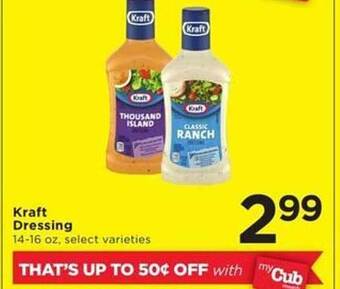 Cub Foods Kraft dressing offer