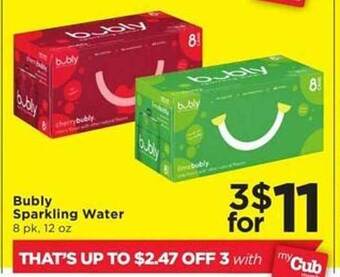 Cub Foods Bubly sparkling water offer