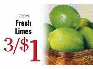 Morton Williams Fresh limes offer