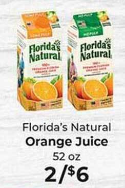 Sunset Foods Florida's natural orange juice offer