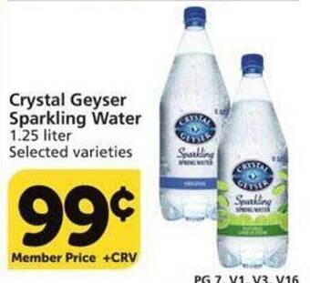 Vons Crystal geyser sparkling water offer