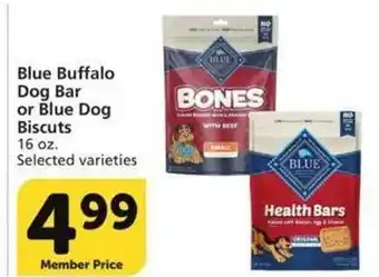 Vons Blue buffalo dog bar or blue dog biscuts offer