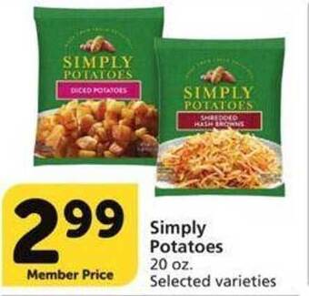 Vons Simply potatoes offer