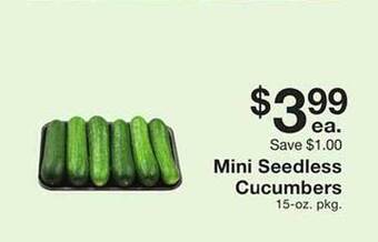 Fairway Store Market Mini seedless cucumbers offer