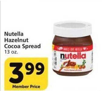 Vons Nutella hazelnut cocoa spread offer