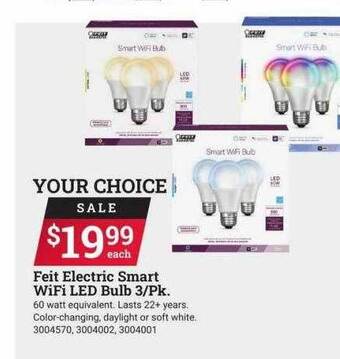Ace Hardware Feit electric smart wifi led bulb offer