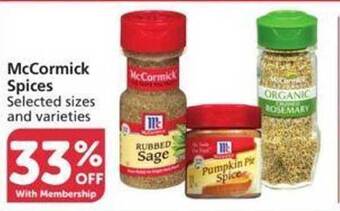 Vons Mccormick spices offer