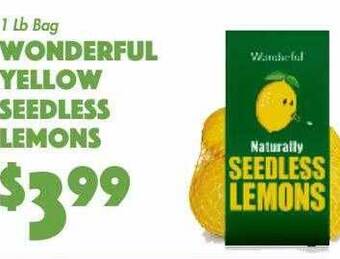 The Food Emporium Wonderful yellow seedless lemons offer