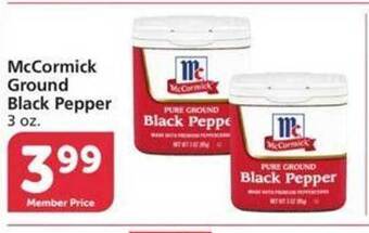 Vons Mccormick ground black pepper offer