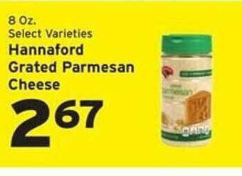 Hannaford Hannaford grated parmesan cheese offer