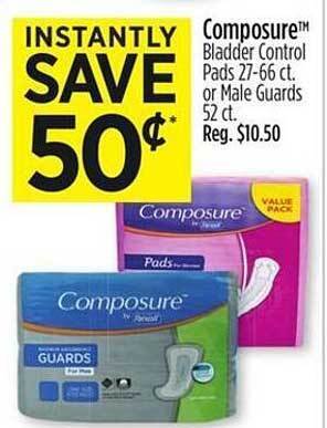 Dollar General Composure bladder control pads or male guards offer