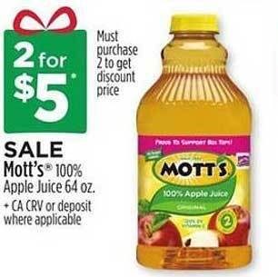 Dollar General Mott's 100% apple juice offer