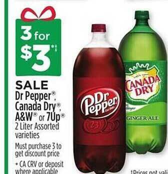 Dollar General Dr pepper canada dry a&w or 7up offer