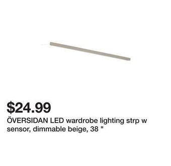 Ikea Översidan led wardrobe lighting strp w sensor, dimmable beige, 38 " offer