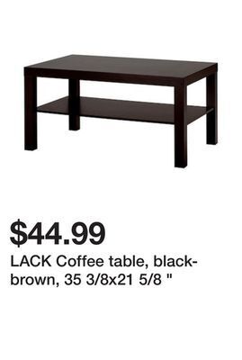 Ikea Lack coffee table, black-brown, 35 3/8x21 5/8 " offer