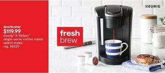 JC Penney Keurig® k-select™ single-serve coffee maker offer
