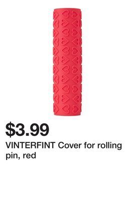 Ikea Vinterfint cover for rolling pin, red offer