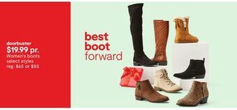 JC Penney Women's boots offer