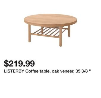 Ikea Listerby coffee table, oak veneer, 35 3/8 " offer