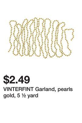 Ikea Vinterfint garland, pearls gold, 5 ½ yard offer