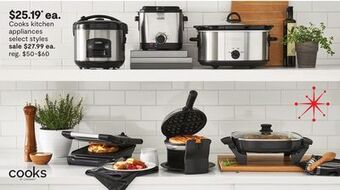 JC Penney Cooks kitchen appliances offer