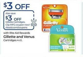 Rite Aid Gillette and venus offer