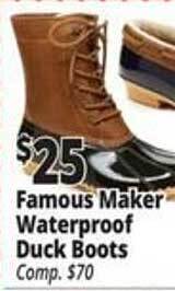 Ocean State Job Lot Famous maker waterproof duck boots offer
