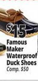 Ocean State Job Lot Famous maker waterproof duck shoes offer