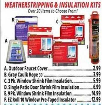 Ocean State Job Lot Weatherstripping & insulation kits offer