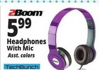 Ocean State Job Lot 2boom headphones with mic offer