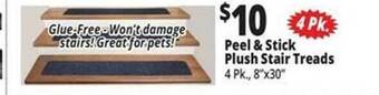 Ocean State Job Lot Peel & stick plush stair treads offer