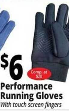 Ocean State Job Lot Performance running gloves offer