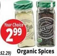 Ocean State Job Lot Organic spices offer
