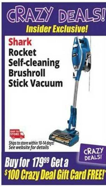 Ocean State Job Lot Shark rocket self-cleaning brushroll stick vacuum offer