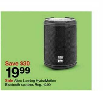 Target Altec lansing hydramotion bluetooth speaker offer
