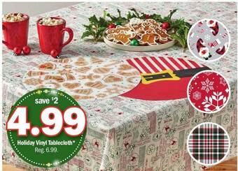Meijer Holiday vinyl tablecloth offer