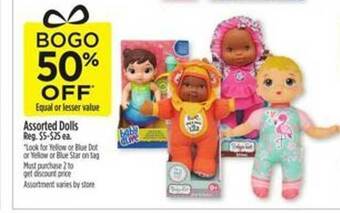 Dollar General Assorted dolls offer