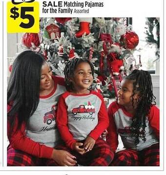 Dollar General Matching pajamas for the family offer