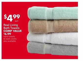 Big Lots Real living bath towels offer